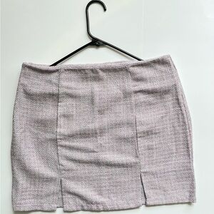 Shein Tweed Skirt in Soft Pink